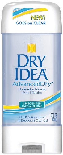 Dry Idea Roll On Anti-Perspirant & Deodorant, Advanced Dry, Unscented Hypo-Allergenic, 3-Ounce Tubes (Pack of 4)