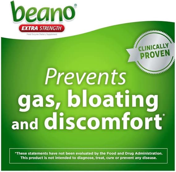 Beano Extra Strength, Gas Prevention & Digestive Enzyme Supplement, 30 Count (Pack of 2)